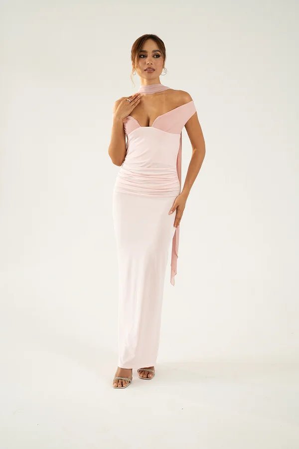 emily maxi dress Emily Maxi Dress - Satin | Pink Floral | Womens