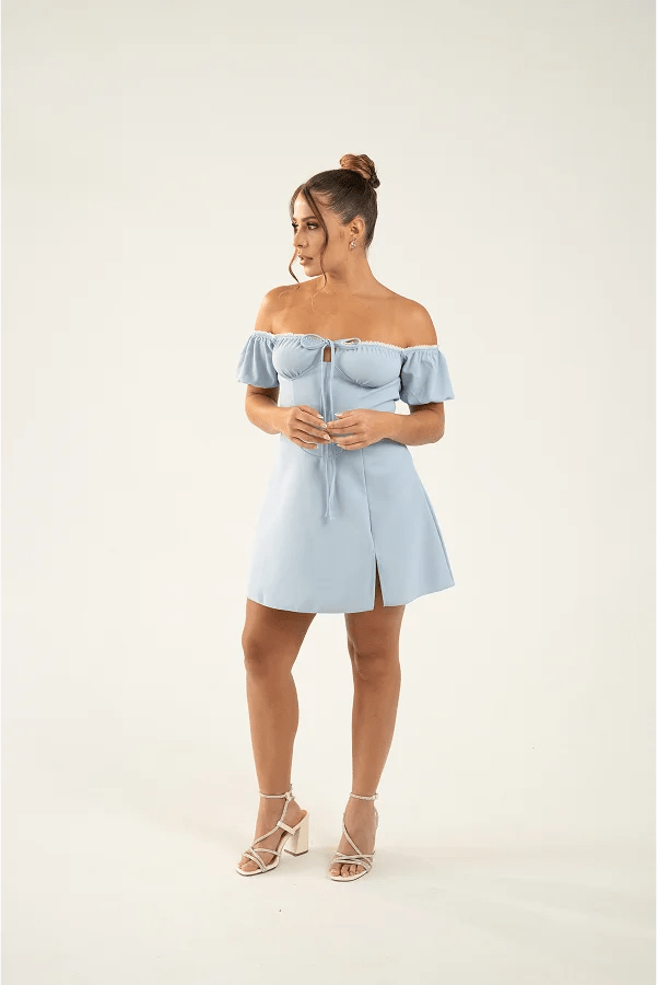 elvia mini dress blue Elvia Mini Dress Blue